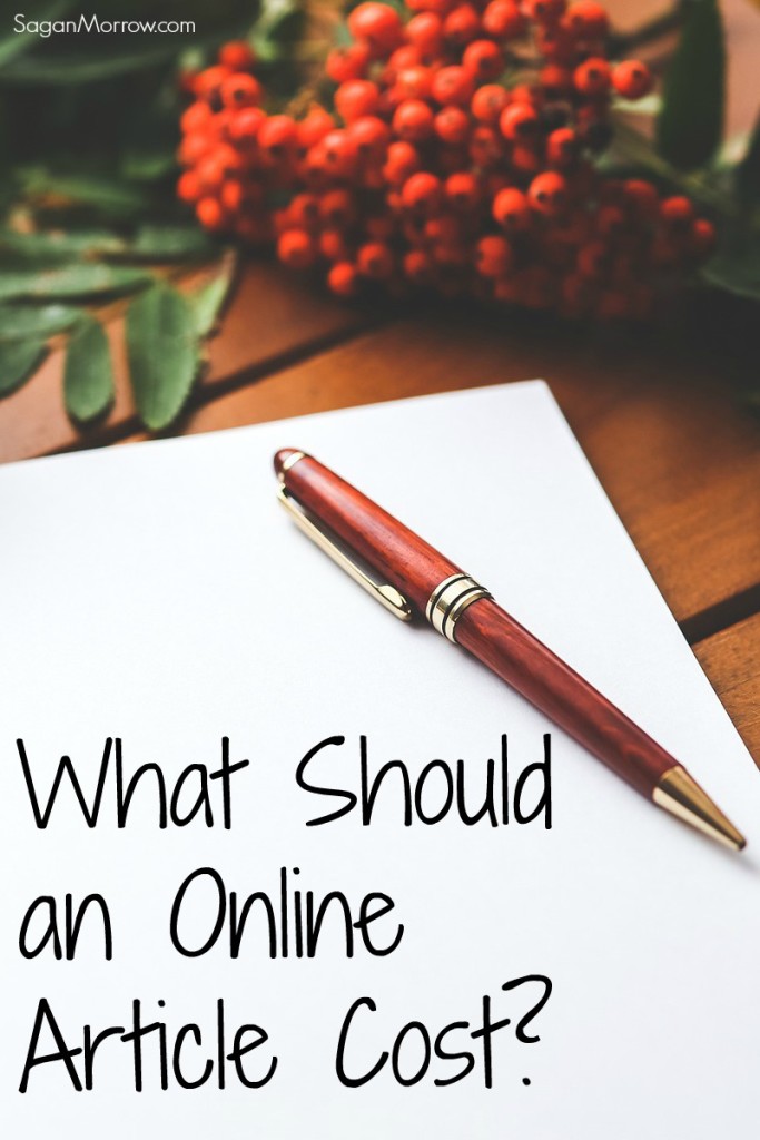How much should an online article cost? Find out one perspective on what to charge / how much you should pay for an online article in this infographic!