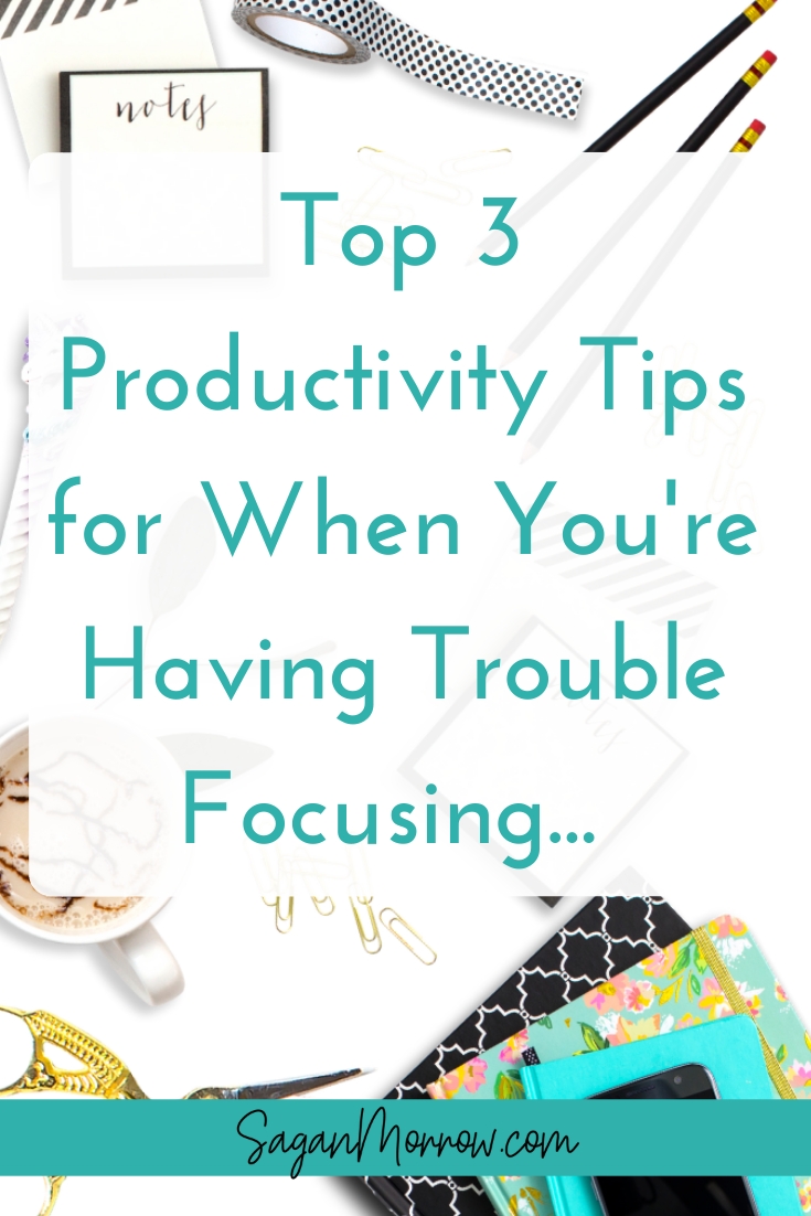 Having difficulty staying on task & getting your work done? Find out the top 3 productivity tips for when you're having trouble focusing in this article! Click on the link to get awesome productivity tips that will help you stay productive even when you feel overwhelmed and burned out.
