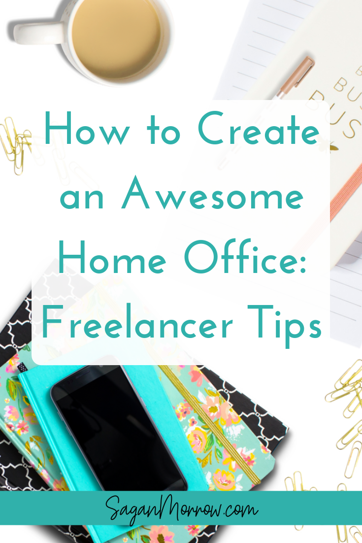 Get 5 great home office tips for freelancers in this article! Click through to find out what you need to know to create your home office ~ freelancing tips ~ working from home ~ home-based small business tips ~ small business owner ~ home office ideas ~