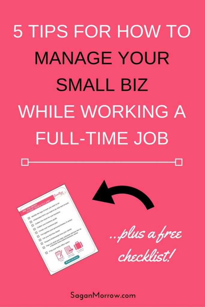 Yes, you CAN work full-time and have a side business at the same time! You just need the right tips and resources to make it work. Luckily, I've got you covered! I've learned a lot about juggling commitments over the years, and these 5 tips are going to empower you to successfully navigate working full-time and running a small business...