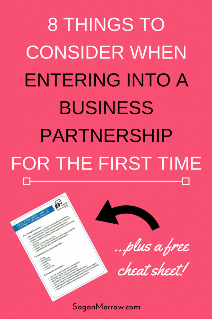 Thinking about starting a business with a friend? Read this article first! Find out the top 8 things to consider when entering into a business partnership: these are the must-ask questions when you start a business with a partner. Click on over to get the business partnership tips now!