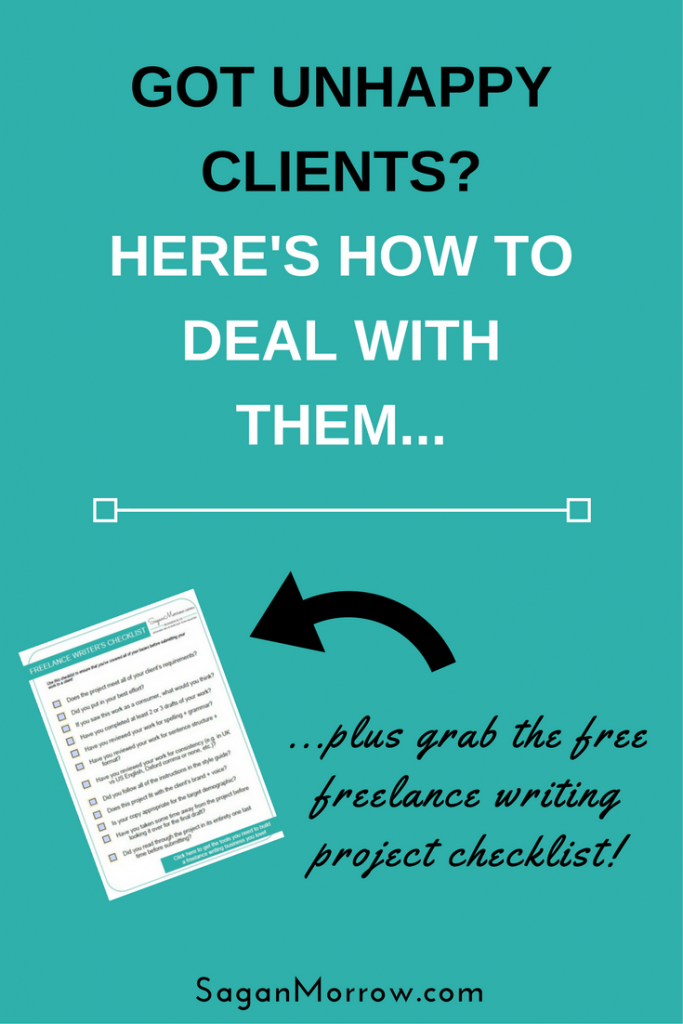 Dealing with unhappy clients can feel awkward and uncomfortable -- but it doesn't have to be! Find out how to best deal with unhappy clients in this blog post, plus grab a checklist to ensure that you feel confident about having produced high-quality work every time you submit a freelance writing project...