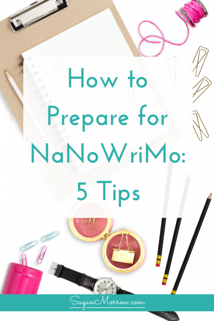 Find out how to prepare for NaNoWriMo (National Novel Writing Month) with these 5 practical tips! These writing tips are great for NaNoWriMo, Camp NaNo, or any other time you're doing some writing. Novel writing tips at their best!