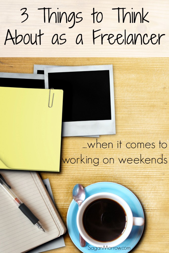 Not sure if you should be working out of normal workday hours (such as in the evening and on weekends) as a freelancer? Here are 3 great questions to ask yourself if you're unsure! Every freelancer should consider these 3 things before committing to working on weekends or just working weekday hours ~ freelance tips ~ blogger tips