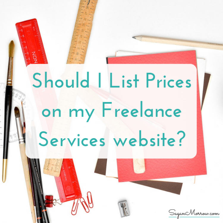should I list prices on my freelance website