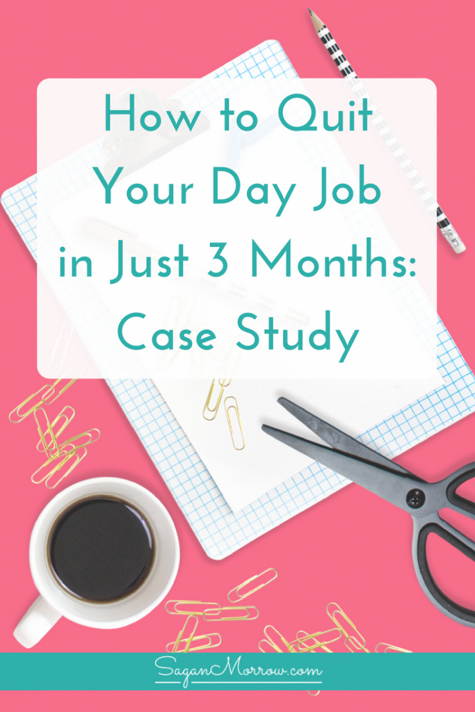 Want to FINALLY quit your 9 to 5 job? Learn how to quit your day job i this special case study! You'll find out how a teacher transitioned out of her day job and into working from home full-time as a blogger/VA... within just 3 months. Click on over to get the scoop!