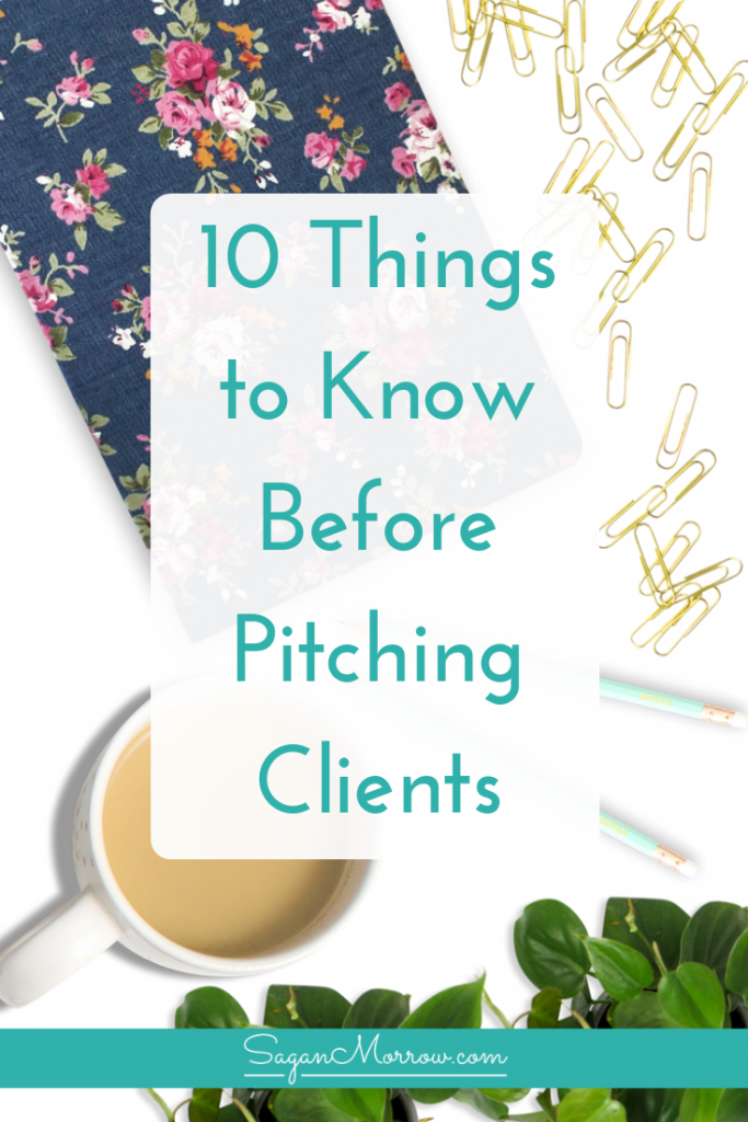 Do you feel well-prepared for pitching clients? Find out the top 10 things you need to know BEFORE you pitch clients so your pitch will be that much more successful! These pitching tips are a must for any freelancer or business owner looking to get more clients. Click on over to get the scoop...