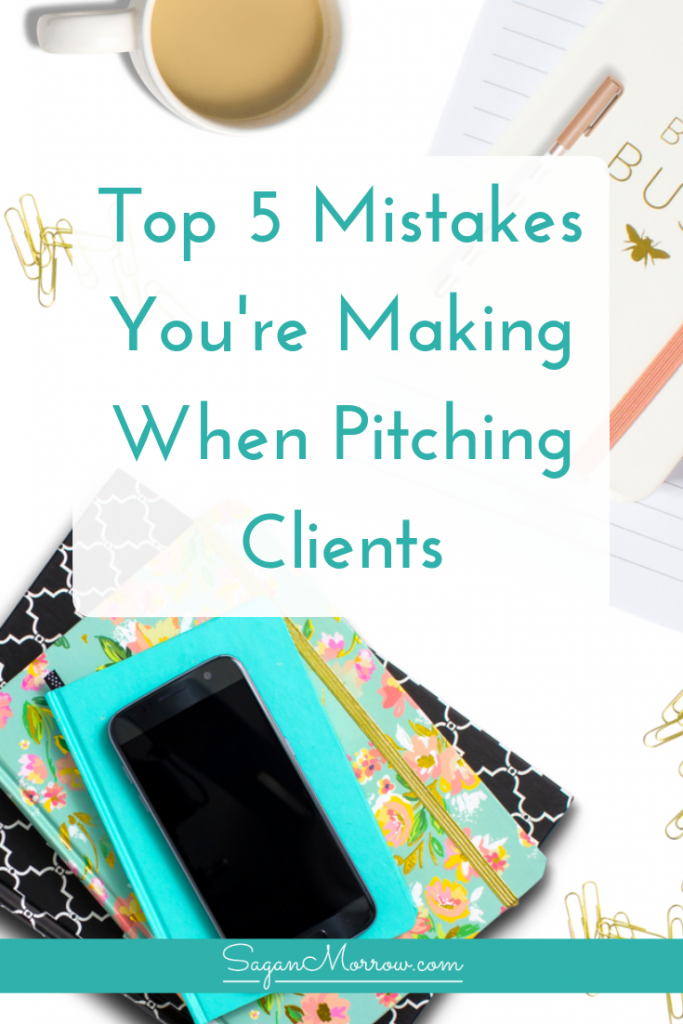 If you're pitching clients without much success, you just might be making one (or more!) of these top 5 most common business pitching mistakes. Know the mistakes you're making when pitching clients so you can learn exactly what to do to avoid making these business pitching mistakes again in the future! Click on over to read the blog post now