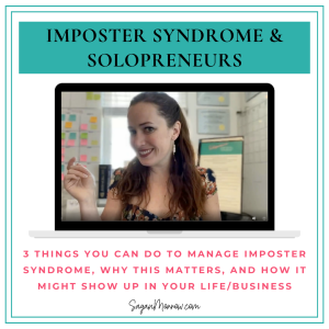 dealing with imposter syndrome as a solopreneur