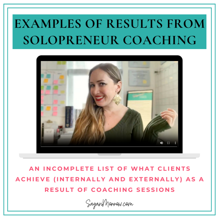 Solopreneur Coaching — what we can work on in 1:1 coaching sessions