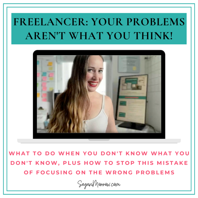 Freelancing mistakes — what to do when you don't know what you don't know... One of the things that often comes up for business owners is this whole question of, "What if I don't even know what I don't know? How can I overcome my business problems and my business struggles if there is something going on that I can't even see?" A common freelancing mistake is to focus on the WRONG problems in business... But what can you do to fix this? In this video, let's address what to do when you do not know what you don't know — so that you stop struggling and start succeeding as a freelancer