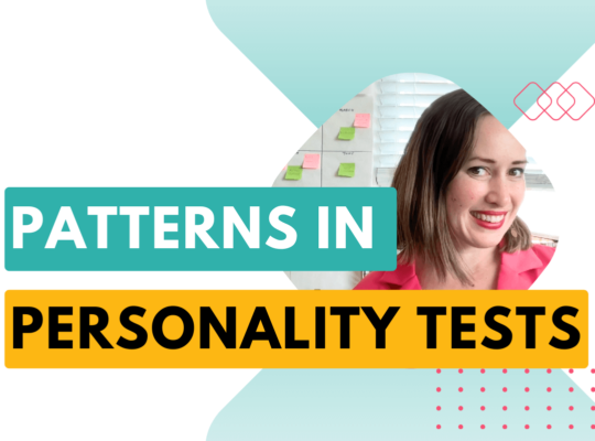 Patterns in personality tests blog post feature graphic (text with photo of anti-hustle Productivity Strategist Sagan Morrow)