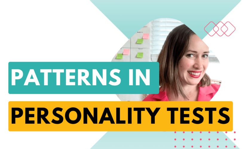 Patterns in personality tests blog post feature graphic (text with photo of anti-hustle Productivity Strategist Sagan Morrow)